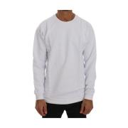 Witte Crewneck Katoenen Trui Daniele Alessandrini , White , Heren