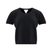 Zwarte Kasjmier Tops & T-Shirt Bottega Veneta , Black , Dames