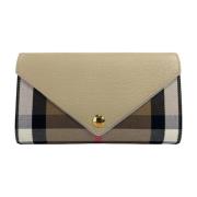 Check Crossbody Tas in Beige Leer Burberry , Multicolor , Dames