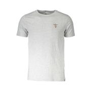 Logo Ronde Hals T-shirt van Grijs Katoen Aeronautica Militare , Gray ,...