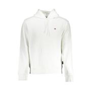 Elegante Witte Hoodie Katoenen Sweatshirt Napapijri , White , Heren