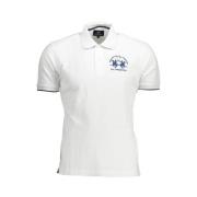 Elegante witte polo met contrastborduursel La Martina , White , Heren