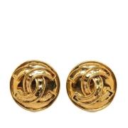 Pre-owned Yellow Gold earrings Chanel Vintage , Yellow , Dames