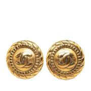 Pre-owned Yellow Gold earrings Chanel Vintage , Yellow , Dames