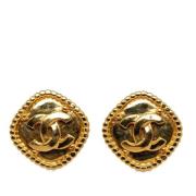 Pre-owned Yellow Gold earrings Chanel Vintage , Yellow , Dames