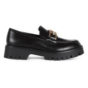 Leren Track Sole Mocassin Guess , Black , Dames