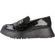 Platform Loafers Wonders , Black , Dames