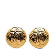 Pre-owned Yellow Gold earrings Chanel Vintage , Yellow , Dames