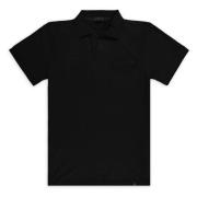 Zwarte Outline Polo Shirt Trendy Design Aspact , Black , Heren