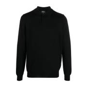 Zwarte Jacob Polo Shirt A.p.c. , Black , Heren