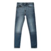 Denim Traf Blauw Trendy Ontwerp Aspact , Blue , Heren