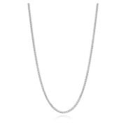 Mens Squared Silver Chain Nialaya , Gray , Heren