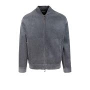 Grijze Bomberjack Multistripe Velvet Emporio Armani , Gray , Heren