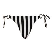 Zomer Strand Slip met Gestreepte Veters Trussardi , Black , Dames