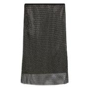 Zwarte rok met strass en fluwelen afwerking Sportmax , Black , Dames