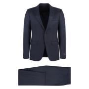 Wol Zijde Pak Z Zegna , Blue , Heren