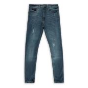 Bley Blue Denim Jeans - Trendy Design Aspact , Blue , Heren