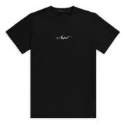 Zwarte Signature Tee - Trendy Design Aspact , Black , Heren