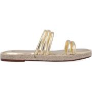 Gouden Leren Band Slipper Fred De La Bretoniere , Yellow , Dames