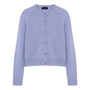 Korte Cardigan Trui Roberto Collina , Blue , Dames