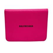 Pre-owned Leather wallets Balenciaga Vintage , Pink , Dames