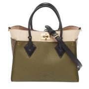 Pre-owned Leather totes Louis Vuitton Vintage , Green , Dames