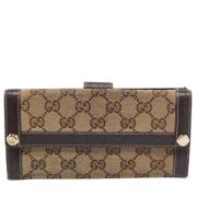 Pre-owned Canvas wallets Gucci Vintage , Brown , Dames