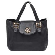 Pre-owned Leather totes Gucci Vintage , Black , Dames