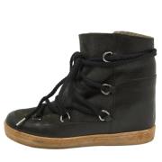 Pre-owned Leather boots Isabel Marant Pre-owned , Black , Dames