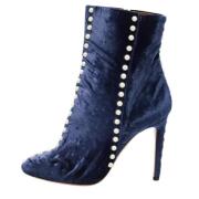 Pre-owned Velvet boots Aquazzura Pre-owned , Blue , Dames