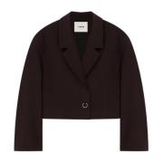 Gestreepte blazer met zilveren ring sluiting Aeron , Red , Dames