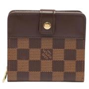 Pre-owned Coated canvas wallets Louis Vuitton Vintage , Brown , Dames