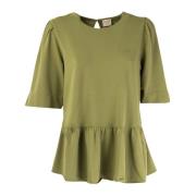 Elegante Groene Zomerblouse Sun68 , Green , Dames