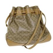 Pre-owned Canvas shoulder-bags Celine Vintage , Beige , Dames