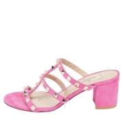 Pre-owned Suede sandals Valentino Vintage , Pink , Dames