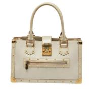 Pre-owned Leather totes Louis Vuitton Vintage , White , Dames