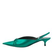 Pre-owned Satin heels Balenciaga Vintage , Green , Dames