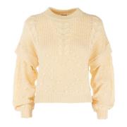 Katoenen trui voor dames beige Pinko , Beige , Dames