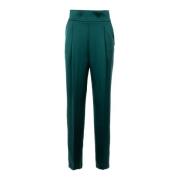 Elegante Groene Satijnen Broek Vrouwen Pinko , Green , Dames