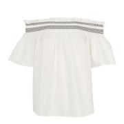 Mouwloze Zomer Top Pinko , White , Dames