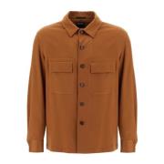 Cashmere Oasis Overshirt Ermenegildo Zegna , Brown , Heren