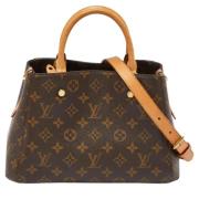 Pre-owned Leather totes Louis Vuitton Vintage , Brown , Dames