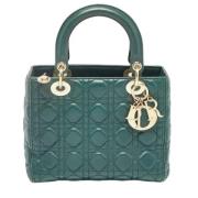 Pre-owned Leather totes Dior Vintage , Green , Dames