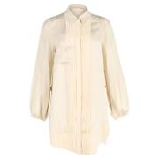 Pre-owned Silk tops Balenciaga Vintage , Beige , Dames