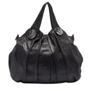 Pre-owned Leather handbags Gucci Vintage , Black , Dames