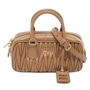 Pre-owned Leather handbags Miu Miu Pre-owned , Brown , Dames