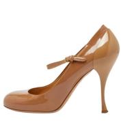 Pre-owned Leather heels Miu Miu Pre-owned , Beige , Dames