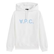 Velvet Logo Oversize Hoodie A.p.c. , White , Dames