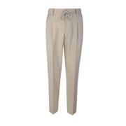 Chino Broek met Elastische Taille Lubiam , Beige , Heren