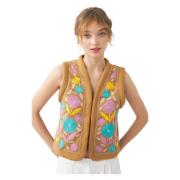 Geborduurd mouwloos vest Tady Antik Batik , Multicolor , Dames